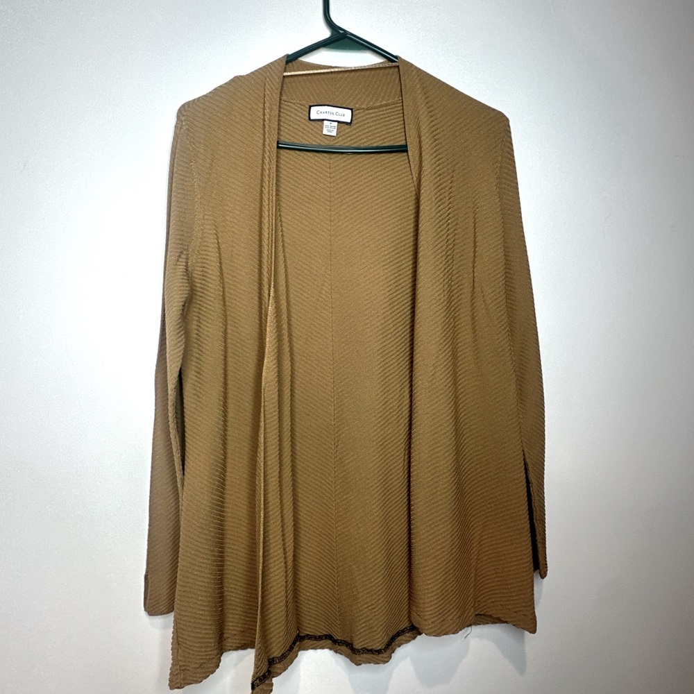 Charter Club Tan Cardigan US S